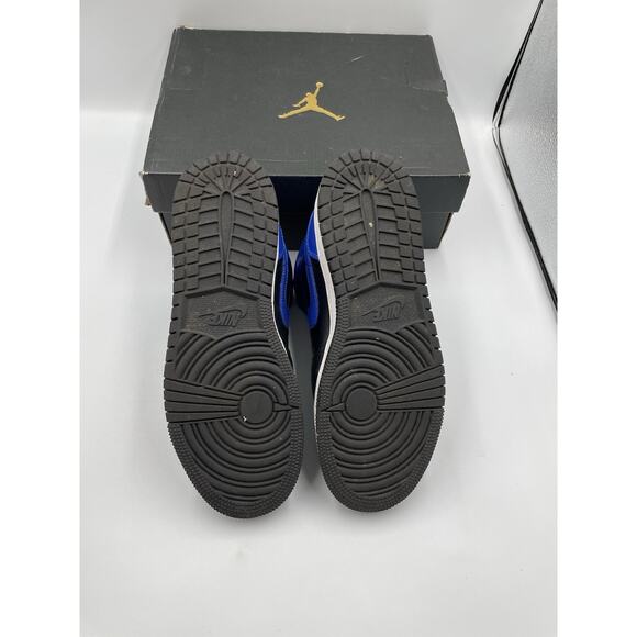 Size 5Y - Nike Air Jordan 1 Mid Hyper Royal Tumbled Leather *Worn Once* - Picture 15 of 16
